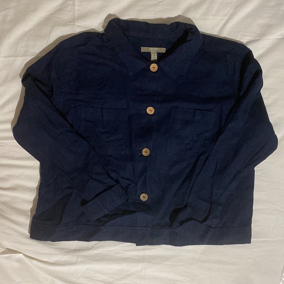 Denim & Co. Naturals Linen Blend Patch Pocket Jacket - Picture 1 of 8